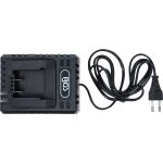 Horný pohľad na rýchlonabíjačku BGS 18V s viditeľnými kontaktmi pre akumulátor – B7380