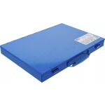 Uzavretý modrý kufor BGS s popisom obsahu sady momentových kľúčov – B74305