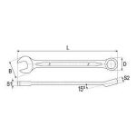 Očkoplochý kľúč CrV 6140, veľkosť 11 mm - YT-0011