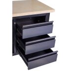 Pracovný stôl do dielne s tromi šuplíkmi - TSK7513-LS