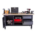 Kovový ponk 1690 x 865 x 600, 3 šuplíky, 1 skrinka - TSK7513-LS