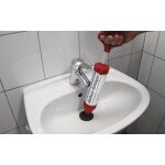 Použitie čističe odtoku BGS 8040 počas čistenia umyvadla - B8040