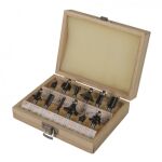 Sada tvarových fréz do dreva, 12 ks - HT610101