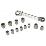 AHProfi obojstranný kľúč s nástavcami, 13 dielov - H0002