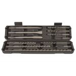 Sekáče a vrtáky do betónu v plastovom púzdre, sada 12 ks, SDS+ uchytenie - HT531004