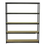 Policový regál, 5 polic - 1500 x 410 x 1830 mm - AH011