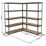 Rohový regálový systém s dielenskou skriňou - AH1005