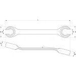 Polotvorený kľúč 11 x 12 mm - YT-0136
