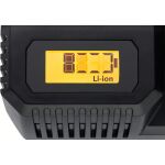 Žlté podsvietenie displeja nabíjačky Hazet s diagnostickým zobrazením stavu nabitia - HA265114