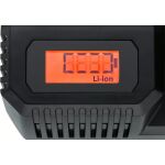 Červené podsvietenie displeja nabíjačky Hazet signalizujúci vybitú batériu - HA265114