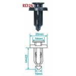 Plastové příchytky čalounění, 10 ks