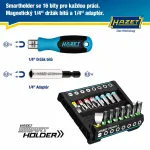 SmartHolder HAZET so 16 bitmi, magnetickým držiakom a adaptérom – ADVKALHAZ2026