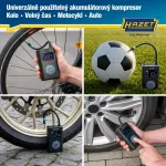 Aku kompresor HAZET pre auto, motocykel, bicykel a loptu – ADVKALHAZ2026