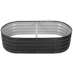 Oválny vyvýšený záhon z lakovanej pozinkovanej ocele 1200 × 600 × 300 mm – AH000200