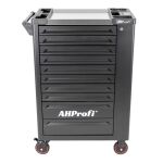 Čierny dielenský vozík s náradím a nerezovou pracovnou plochou - AH0710