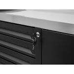 Uzamykateľné zásuvky aj bočná skrinka dielenského vozíka - AH0778