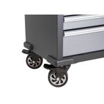 Pogumované pojazdové kolesá s brzdou, otočné. Dielenský stôl PROFI - AH1371A