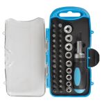 Sada bitov s račňovým skrutkovačom, 38 ks - AH143802