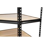 Čierny rohový policový regál - AH2003