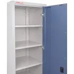 Detail kovových políc skrine PROFI BLUE s vysokou nosnosťou 50 kg – AH2220-M