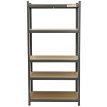 Zosilnený policový regál, 5 políc, 900 x 450 x 1800 mm - AH3003