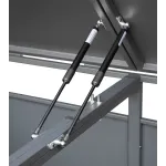 Detail plynových vzpier výklopného veka prístrešku na popolnice - AH300300