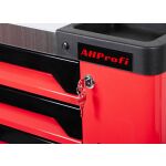 Detail zamykacieho mechanizmu na dielenskom vozíku AHProfi Mechanic, zaistenie bezpečnosti náradia - AH3106