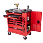 Dielenská vozík s bočnou skrinkou, uzamykateľná, 271 ks náradia - AH3106