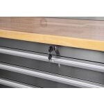 Uzamykateľný mechanizmus s kľúčom na dielenskom vozíku AHProfi, pre bezpečné uloženie náradia - AH7218