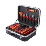 Otvorený kufor s náradím pre elektrikárov, 184 ks s VDE certifikáciou - AH803184