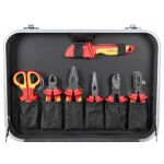 Sada elektrikárskeho náradia v odolnom plastovom kufri, VDE, 184 ks - AH803184