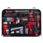 Ručné náradie vrátane pílky v hliníkovom kufri na kolieskach - AH803228