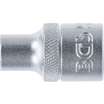 Bočný pohľad na nástrčný kľúč 1/2 8 mm s matným chrómovaným povrchom – B10628