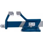 Bočný pohľad na zverák BGS 125 mm s masívnou konštrukciou a otočným mechanizmom - B58112