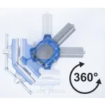 Otočný zverák BGS 100 mm s funkciou rotácie 360 ​​° - B70965