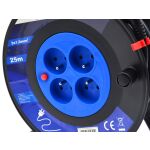 Predlžovací kábel na bubne, 25 m, 4 zásuvky - G17500