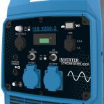 Invertorový generátor ISG 3200-2, 3200 W, 2x 230 V, 1x 12 V, 2x USB port, LCD display