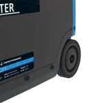Benzínový generátor na výrobu striedavého elektrického prúdu, 2 pojazdové kolesá
