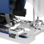 Predný pohľad na priamočiaru pílu Güde ST 850 s integrovaným laserom - GU58219