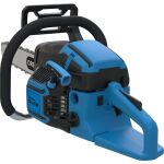 Detail zadnej časti motorovej reťazovej píly Güde KS 450-55 s prístupnými ovládacími prvkami - GU95044