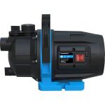 Bočný pohľad na záhradné čerpadlo s červeným spínačom, vhodné na domáce použitie, Güde 93917