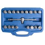 Súprava nástrčných kľúčov na zátky olejových vaní 18 dielov - H0009