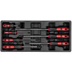 Sada krížových skrutkovačov, 7 dielov v plastovej výplni - H14019D