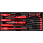 Sada elektrikárských a hodinárských skrutkovačov 13 dielov vo výplni do dielenského vozíka - H14019D-set