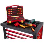 Pracovná plocha z tvrdeného plastu so znázorneným náradím pre elektrikárov - H14019VDE