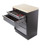 Celokovová dielenská skrinka PROFI so 4- zásuvkami 680x458x910 mm - TGC1304