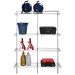 Závesný regál na stenu 4 nastaviteľné police - JJ5006