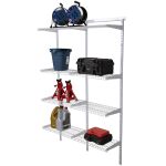 Drôtený regál na stenu, 4 polohovateľné police - JJ5006