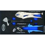 Nastaviteľný kľúč a SIKO kliešte vo výplní do dielenského vozíka - MTGC1307WBBAL