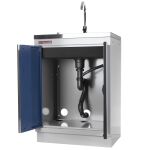 Celokovová dielenská skrinka PROFI BLUE s nerezovým drezom - MTGC1300C